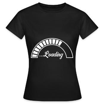 loading bar - Women's T-Shirt - black - Front - AI Model Female 172 dark (172cm)