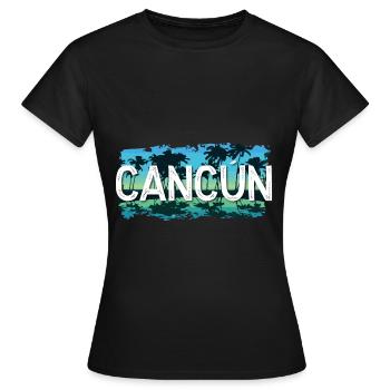 Cancun - Frauen T-Shirt - Schwarz - Vorne - AI Model Female 172 dark (172cm)