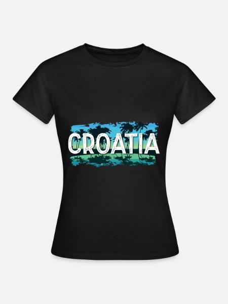 Croatia - Frauen T-Shirt - Schwarz