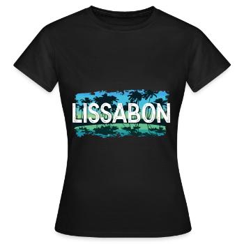 Lissabon - Frauen T-Shirt - Schwarz - Vorne - AI Model Female 172 dark (172cm)