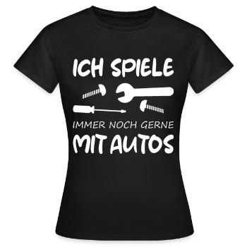 Schrauber Spruch - Auto - Frauen T-Shirt - Schwarz - Vorne - AI Model Female 172 dark (172cm)