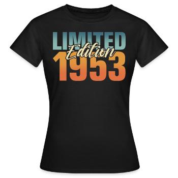 70. Geburtstag Jahrgang 1953 70 Jahre - Frauen T-Shirt - Schwarz - Vorne - AI Model Female 172 dark (172cm)