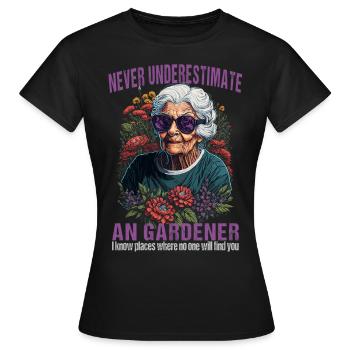 Gardener - Gardening - Amateur gardener - Women's T-Shirt - black - Front - AI Model Female 172 dark (172cm)