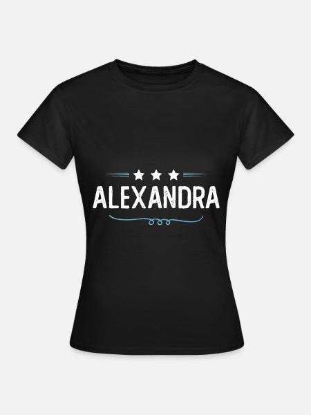 Alexandra - Frauen T-Shirt - Schwarz