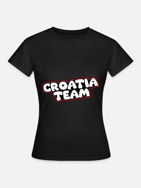 Croatia Team - Frauen T-Shirt - Schwarz