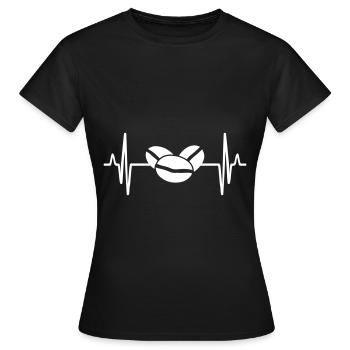 Kaffeebohne Puls - Frauen T-Shirt - Schwarz - Vorne - AI Model Female 172 dark (172cm)