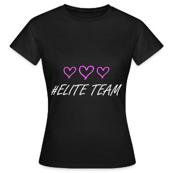 Équipe d’élite Heart Love - T-shirt Femme - noir - Devant - AI Model Female 172 dark (172cm)