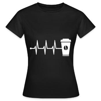 Coffee Pulse - Women's T-Shirt - black - Front - AI Model Female 172 dark (172cm)