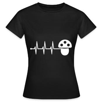 Mushroom pulse - Women's T-Shirt - black - Front - AI Model Female 172 dark (172cm)