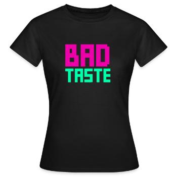 Bad Taste Party Motto outfit Fashion Neon Retro - Frauen T-Shirt - Schwarz - Vorne - AI Model Female 172 dark (172cm)