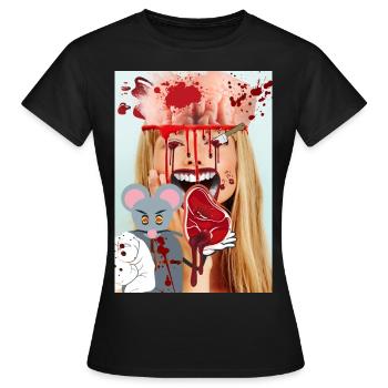 Mouse Killing People - T-shirt Femme - noir - Devant - AI Model Female 172 dark (172cm)