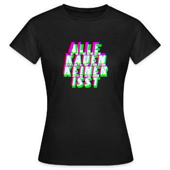 mâcher personne ne mange club techno mdma cadeau edm - T-shirt Femme - noir - Devant - AI Model Female 172 dark (172cm)