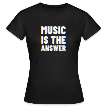 Music Techno Electro - Women's T-Shirt - black - Front - AI Model Female 172 dark (172cm)
