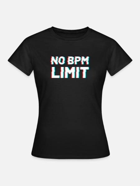 Techno DJ Raver Festival Bass musique cadeau - T-shirt Femme - noir