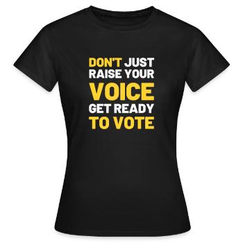 Vote politique parti Justice gouvernement - T-shirt Femme - noir - Devant - AI Model Female 172 dark (172cm)