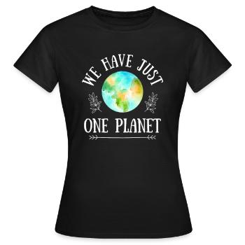 Klimawandel Umwelt Natur nachhaltig plastik öko - Frauen T-Shirt - Schwarz - Vorne - AI Model Female 172 dark (172cm)