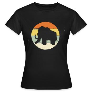 Mammoth Stone Age Prehistoric Proboscis Tusks gift - Women's T-Shirt - black - Front - AI Model Female 172 dark (172cm)