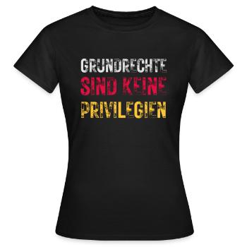 Politik Grundrechte grundgesetz freiheit zensur - Frauen T-Shirt - Schwarz - Vorne - AI Model Female 172 dark (172cm)