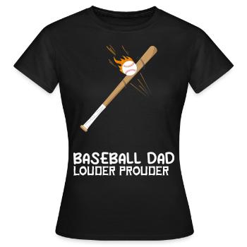 Softball Baseball Papa lauter stolzer Fan Ballers - Frauen T-Shirt - Schwarz - Vorne - AI Model Female 172 dark (172cm)