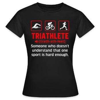 Triathlete definition - T-shirt Femme - noir - Devant - AI Model Female 172 dark (172cm)