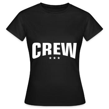 Conception de l’équipage - T-shirt Femme - noir - Devant - AI Model Female 172 dark (172cm)