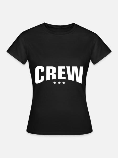 Crew Design - Frauen T-Shirt - Schwarz