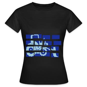 trecker tractor excavator - Women's T-Shirt - black - Front - AI Model Female 172 dark (172cm)