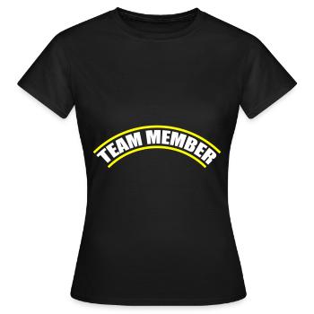 Team Mitglied - Frauen T-Shirt - Schwarz - Vorne - AI Model Female 172 dark (172cm)