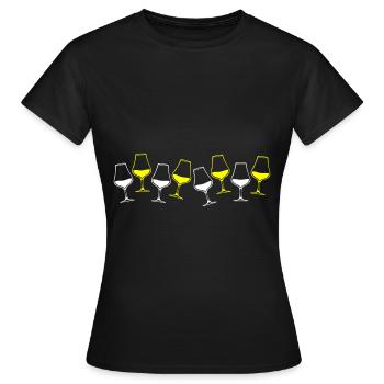 Icône de vin vin rouge - T-shirt Femme - noir - Devant - AI Model Female 172 dark (172cm)