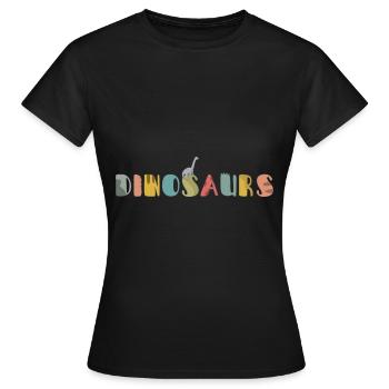 Dinosaur Dino - Women's T-Shirt - black - Front - AI Model Female 172 dark (172cm)