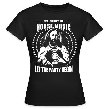 House Music Vinyl - Frauen T-Shirt - Schwarz - Vorne - AI Model Female 172 dark (172cm)