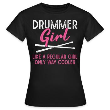 Drummer Girls Drumsticks - T-shirt Femme - noir - Devant - AI Model Female 172 dark (172cm)