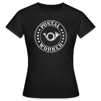Postangestellter Briefträger Postzustellung Postbote - Frauen T-Shirt - Schwarz - Vorne - AI Model Female 172 dark (172cm)