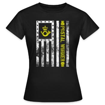 Postangestellter Briefträger Postzustellung Postbote - Frauen T-Shirt - Schwarz - Vorne - AI Model Female 172 dark (172cm)