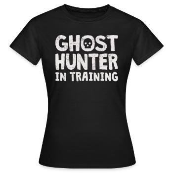 Ghost Hunter Paranormal Investigator Geisterjagd - Frauen T-Shirt - Schwarz - Vorne - AI Model Female 172 dark (172cm)