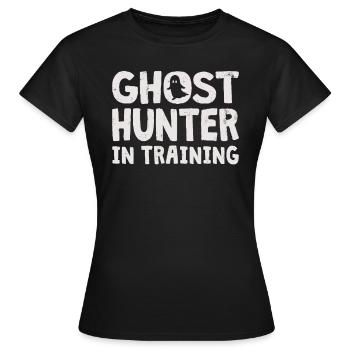 Ghost Hunter Paranormal Investigator Geisterjagd - Frauen T-Shirt - Schwarz - Vorne - AI Model Female 172 dark (172cm)