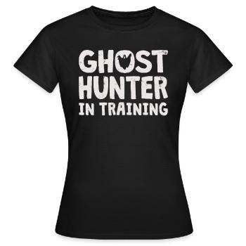 Ghost Hunter Paranormal Investigator Geisterjagd - Frauen T-Shirt - Schwarz - Vorne - AI Model Female 172 dark (172cm)