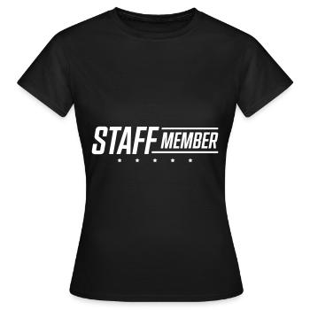 staff member - T-shirt Femme - noir - Devant - AI Model Female 172 dark (172cm)
