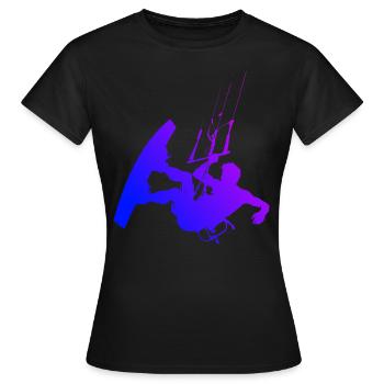 Kitesurfer Femmes Kitesurf Kitesurf Kitesurf - T-shirt Femme - noir - Devant - AI Model Female 172 dark (172cm)