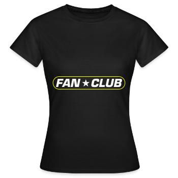 Fan Club - Women's T-Shirt - black - Front - AI Model Female 172 dark (172cm)