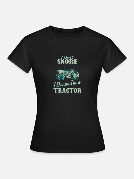 Bulldog, je rêve que je suis un tracteur, Traktor, Trecker - T-shirt Femme - noir