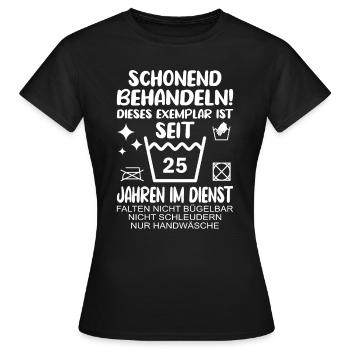 25 Jähriges Dienstjubiläum Firmenjubiläum - Frauen T-Shirt - Schwarz - Vorne - AI Model Female 172 dark (172cm)