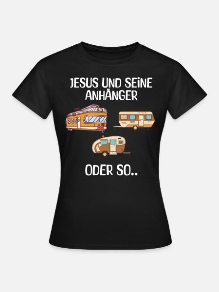 Jesus und seine Anhänger Oder so - Dame-T-shirt - sort