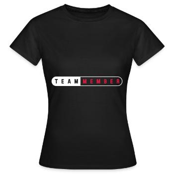 membre de l’équipe - T-shirt Femme - noir - Devant - AI Model Female 172 dark (172cm)