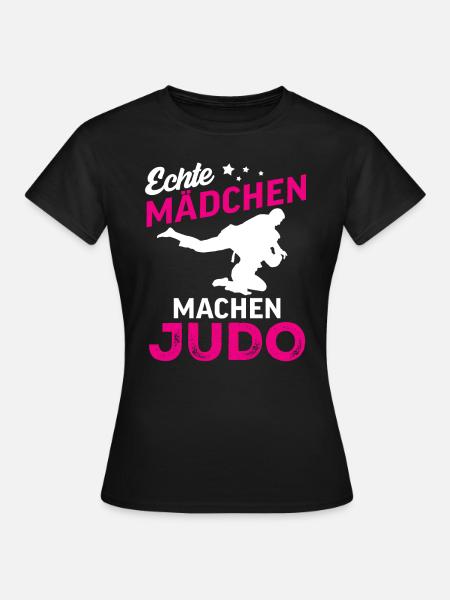 echte mädchen machen judo - Frauen T-Shirt - Schwarz