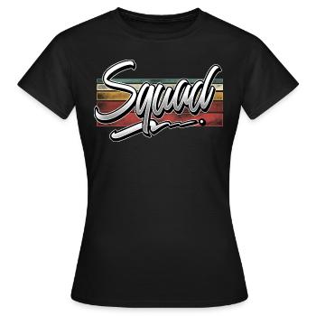 Squad - Frauen T-Shirt - Schwarz - Vorne - AI Model Female 172 dark (172cm)