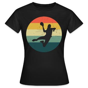 Handball Joueurs de handball Jeux de handball Jeux de handball - T-shirt Femme - noir - Devant - AI Model Female 172 dark (172cm)
