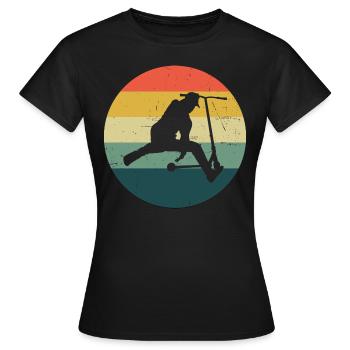 Scooter Scooter Stunt Stunt Scooter Stunt Roller - Frauen T-Shirt - Schwarz - Vorne - AI Model Female 172 dark (172cm)