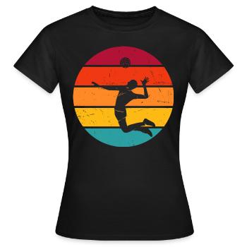 Volley-ball volley-ball volley-ball - T-shirt Femme - noir - Devant - AI Model Female 172 dark (172cm)