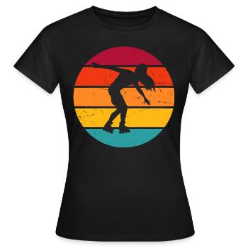 Roller Skate Men Roller Skating Roller Skating - Women's T-Shirt - black - Front - AI Model Female 172 dark (172cm)